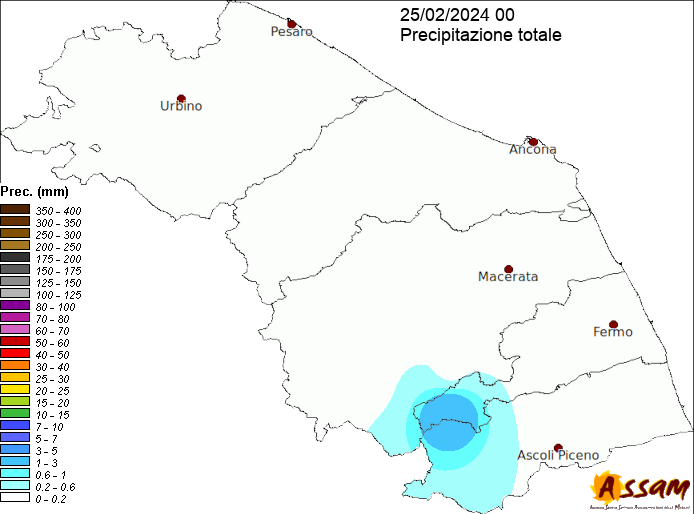 Meteo Regione Marche ASSAM - Carte precipitazione giornaliera