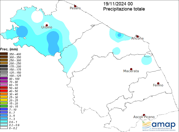 Meteo Regione Marche ASSAM - Carte precipitazione giornaliera